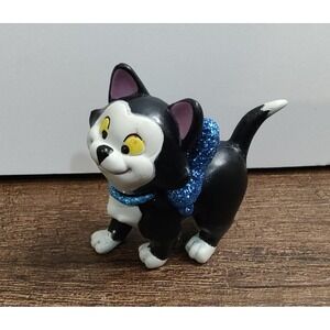 Disney Figaro Cat Glitter Bow PVC Figure Toy Decor Cake topper Z1